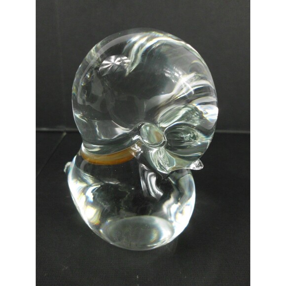 Vintage MCM FM Konstglas Ronneby Sweden Clear Glass Birds Paperweight Set of 2 - Picture 7 of 7